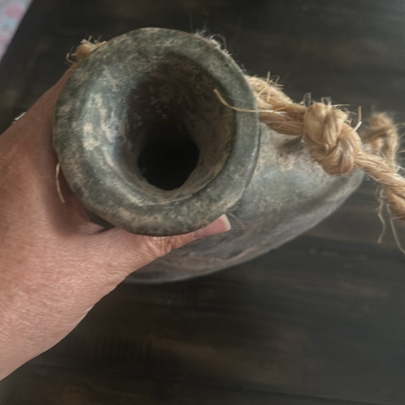 Mexican Pottery Flask Hanging Art Piece - Picture 2 of 3